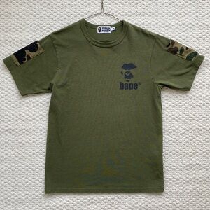 BAPE 1st Camo Sleeve Pocket Tee Olive Green Shirt Mens M